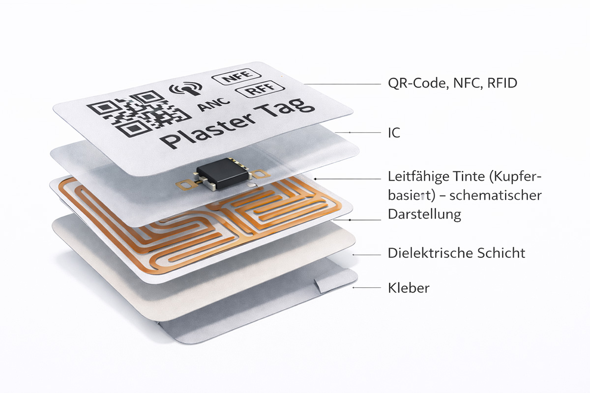 Explosionsgrafik: Tag-Schichtaufbau